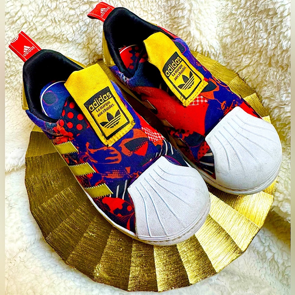 🔥 Adidas Superstar 360 Toddler Slip-On | Unicorn Colors | US 12K | EUC 🦄